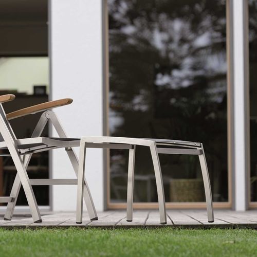 Contemporary stool - CARDIFF  - STERN MOEBEL - Textilene® / stainless steel base / outdoor