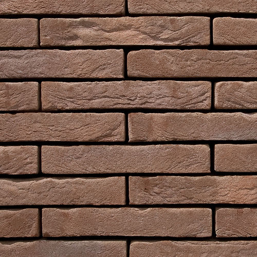 Clay cladding brick - OMEGA - Vandersanden Group - for facade / embossed / red