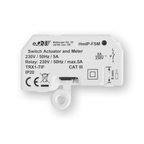 Home automation system switch actuator - HmIP-FSM - Homematic IP by eQ-3 - flush-mounted / home / indoor
