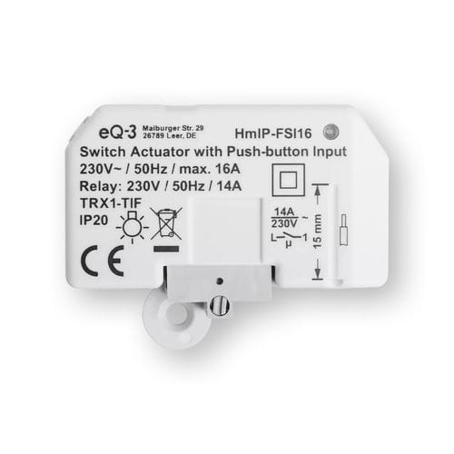 Home automation system switch actuator - HmIP-FSI16 - Homematic IP by eQ-3 - built-in / home / indoor
