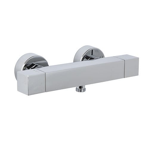 Double-handle shower mixer tap - F4245/1 - Fima Carlo Frattini - wall-mounted / thermostatic / chromed metal