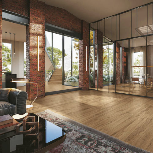 Porcelain stoneware tile - ABÉA MIEL - Novoceram sas - polished / indoor / outdoor