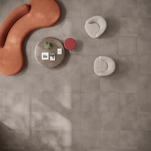 Porcelain stoneware tile - UTOPIE : PLOMB - Novoceram sas - matte / structure / indoor
