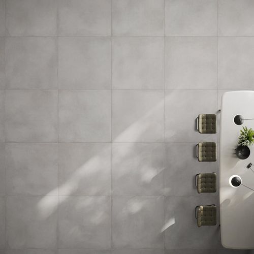 Porcelain stoneware tile - UTOPIE : PERLE - Novoceram sas - structure / pearly finish / indoor