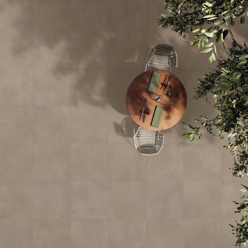 Porcelain stoneware tile - UTOPIE : TAUPE - Novoceram sas - matte / structure / indoor