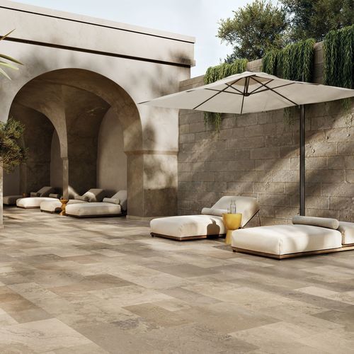 Porcelain stoneware tile - SOLITHE NATUREL - Novoceram sas - limestone / matte / natural finish