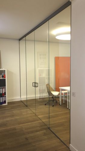 Interior door - Trescalini - glass / sliding / glazed