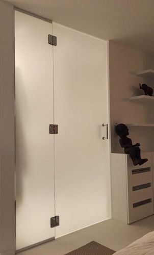 Interior door - Trescalini - glass / steel / stainless steel