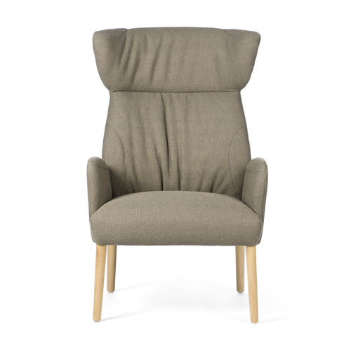 Contemporary armchair - ENORA H40 HD PB +A - Mobitec Systems S.A. - fabric / with headrest