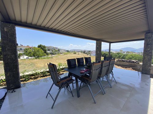 Self-supporting pergola - COSPIBIO - COSPICON  SA - aluminum / with mobile slats / sun shade louvers