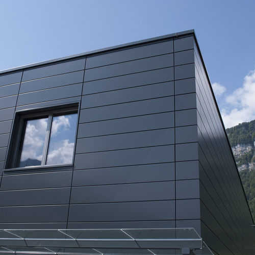 Panel cladding - MONTALINE® ML 26/400 - MONTANA BAUSYSTEME - aluminum / steel / smooth