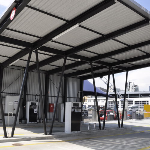 Ribbed metal sheet - SWISS PANEL® SP 44/333 - MONTANA BAUSYSTEME - aluminum / steel / for roof