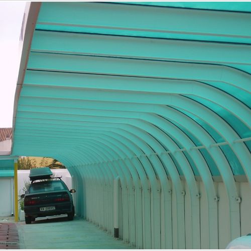 Flat polycarbonate sheet - PROFILSIDER - roof / curved / transparent