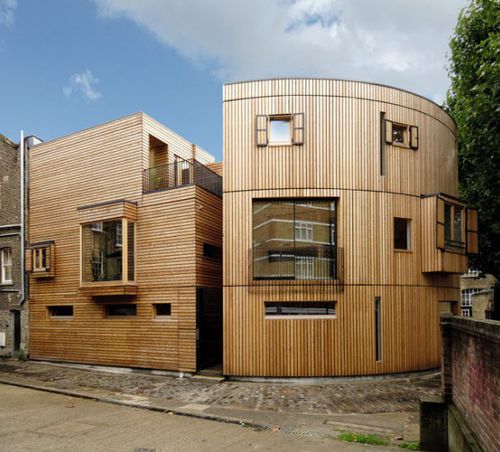 Prefab building - BRITISH CAPITAL - Riko Hiše - duplex / solid wood / glue-laminated wood