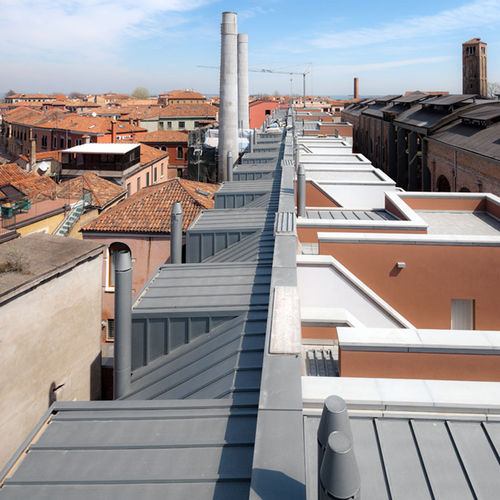 Flat roofing - LE CONTERIE, MURANO - ZINTEK - copper / zinc-titanium / metal look