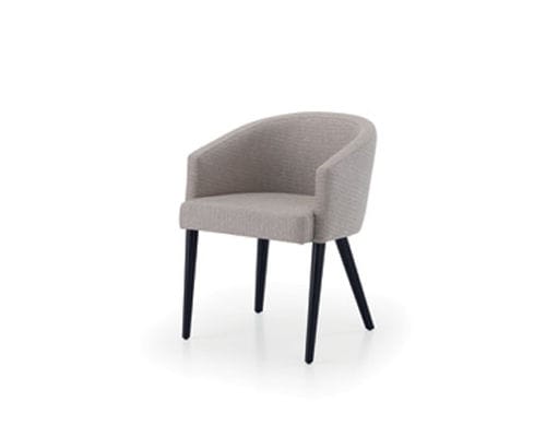Contemporary chair - LILI - HMD Furniture - indoor / fabric / solid wood