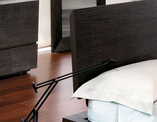 Double bed - G  - HMD Furniture - contemporary / with headboard / lacquered wood