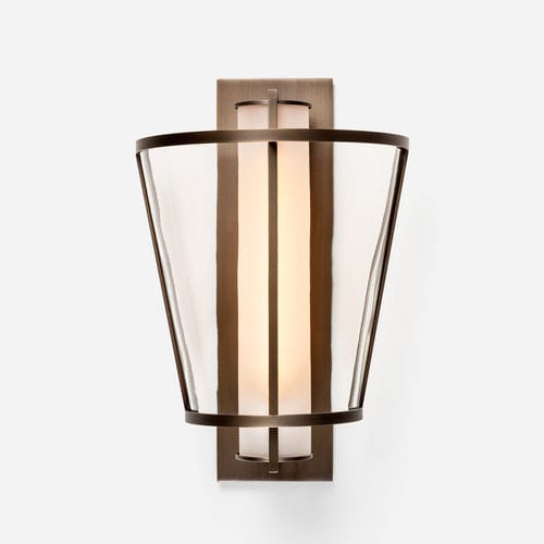 Contemporary wall light - DEMI LU - Kevin Reilly Collection - indoor / outdoor / steel