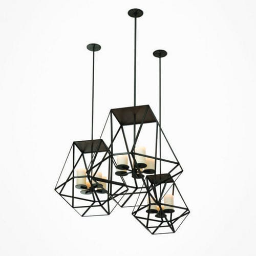 Pendant lamp - GEM - Kevin Reilly Collection - metal / glass / contemporary
