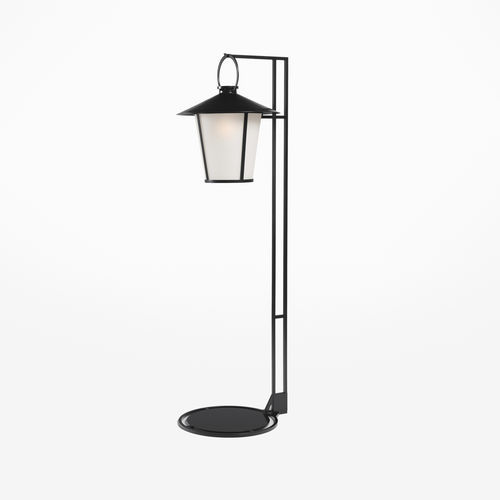Floor-standing lamp - PASSAGE - Kevin Reilly Collection - metal / blown glass / contemporary