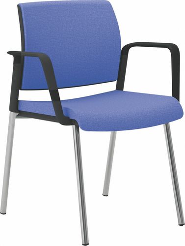 Contemporary visitor chair - OFFICE505 - SEANROYALE - indoor / fabric / leather