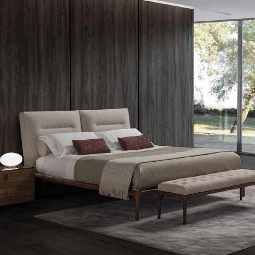 Double bed - HEART&SOUL - SEANROYALE - contemporary / with upholstered headboard / fabric