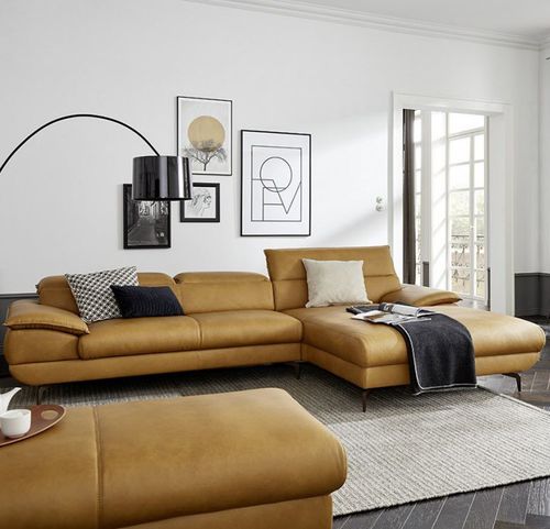 Corner sofa - HIGHLIGHTS - SEANROYALE - contemporary / brown / gray