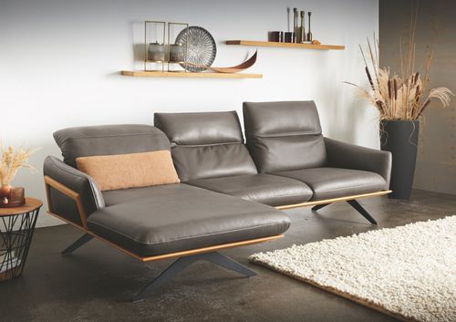 Corner sofa - BAILEE - SEANROYALE - contemporary / fabric / leather