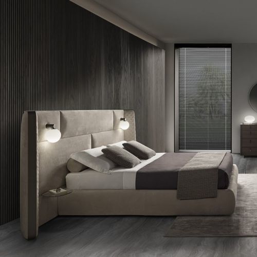 Double bed - PALACE.DELUXE - SEANROYALE - contemporary / upholstered / with upholstered headboard