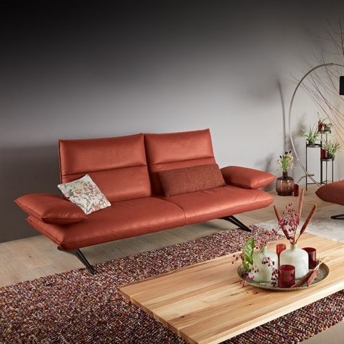 Contemporary sofa - ANGEL.DC - SEANROYALE - fabric / leather / with armrests