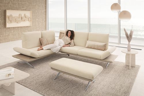 Corner sofa - ADDICTION - SEANROYALE - contemporary / fabric / leather