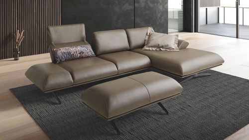 Corner sofa - ATTRACTION - SEANROYALE - contemporary / fabric / leather