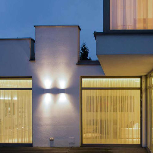 Contemporary wall light - APOLLO - Civic S.r.l. - outdoor / cast aluminum / rectangular