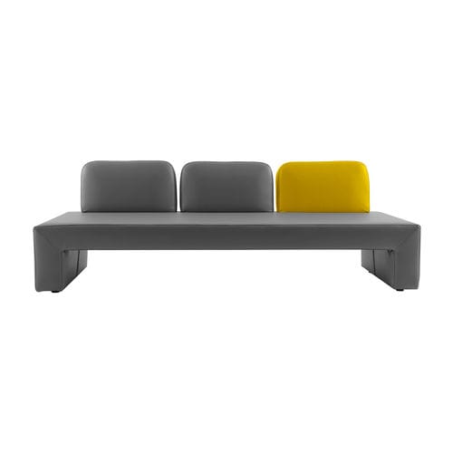 Compact sofa - BENCH - INVENTA contract - contemporary / cotton / acrylic fabric