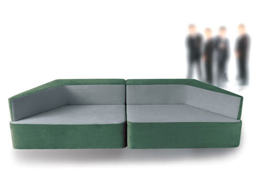 Modular upholstered bench - TAMGRAM - INVENTA contract - contemporary / polypropylene / wooden