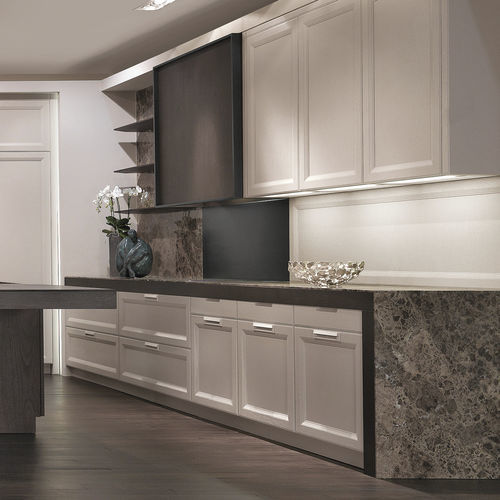 Built-in range hood - CASHMERE - CASTAGNA CUCINE - with built-in lighting / brown