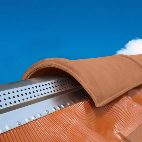 Ventilated covering element - CLOTEK  - TERREAL - deep groove / galvanized steel / certified