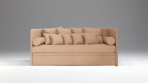 Traditional sofa - MARY - APULIA HOME DECOR - fabric / brown / 3-seater