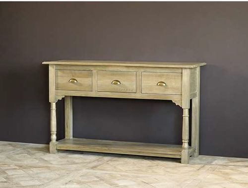 Traditional sideboard table - PACIFIC BASEL - APULIA HOME DECOR - oak / with drawer / home
