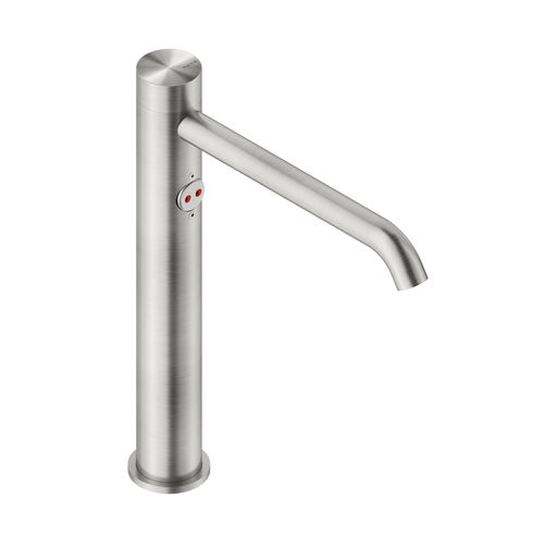 Electronic mixer tap - ZEX938ETHLSS - Neve rubinetterie - for washbasin / countertop / stainless steel