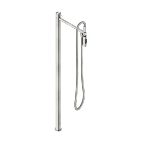 Stainless steel bathtub mixer set - ZEX4940A - Neve rubinetterie - floor-mounted / contemporary / 1-hole