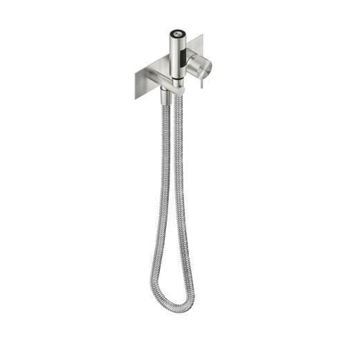 Toilet hand shower - ZEX1G3IDR - Neve rubinetterie - cylindrical / stainless steel / stainless steel
