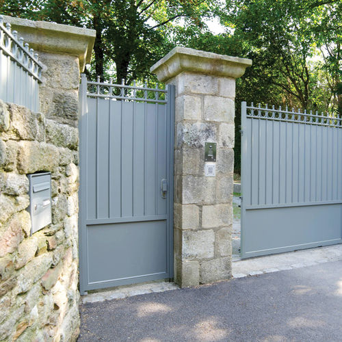 Aluminum garden gate - PONT-AVEN - Kostum - steel framing