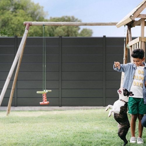 Louvered fence - TEV - Kostum - garden / aluminum / aluminium