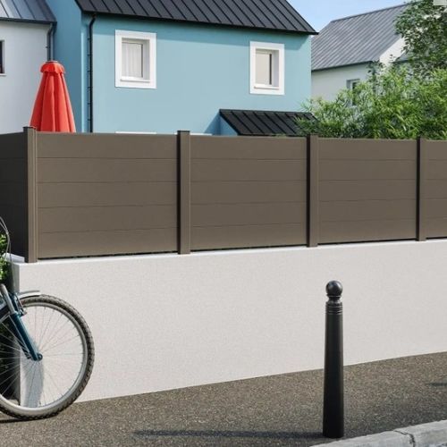 Louvered fence - BRAVO - Kostum - garden / aluminum / straight