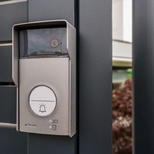 Mirror finished stainless steel video door intercom - BTICINO  - Kostum - matte finished stainless steel / for home / commercial