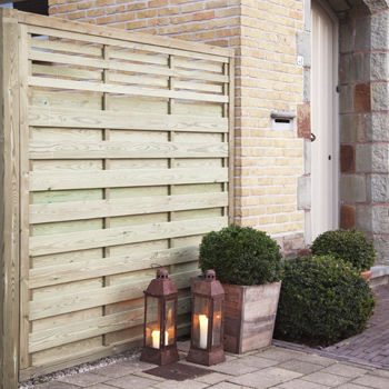 Louvered fence - HORIZON/ HORIZON PLUS - Collstrop Garden - garden / pine