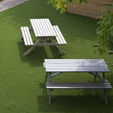 Traditional picnic table - BABS - Collstrop Garden - wooden / rectangular / for public space