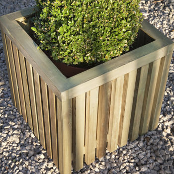 Wooden planter - BLOXX - Collstrop Garden - square / contemporary / for public space