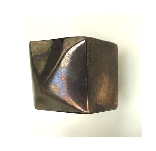 Aluminum furniture handle - FACET DRAWER - Philip Watts Design - bronze / brass
